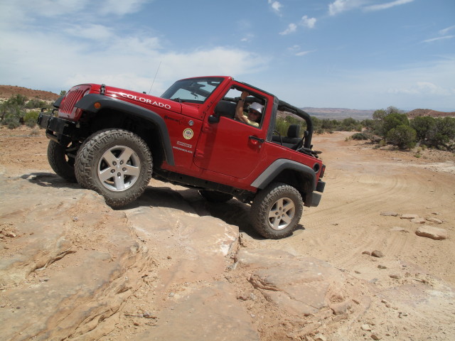 Papa am Hidden Canyon Overlook Jeep Trail (11. Mai)