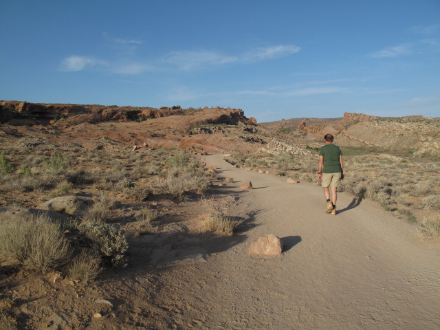 Papa am Delicate Arch Trail im Arches National Park (13. Mai)