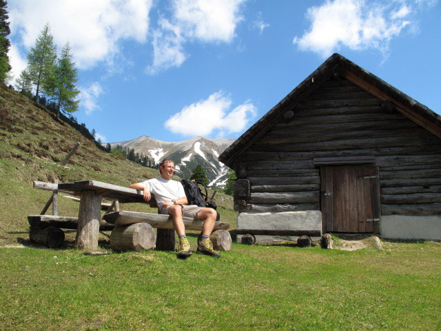 Ich auf der Gra&szlig;eckalm, 1.601 m (26. Mai)