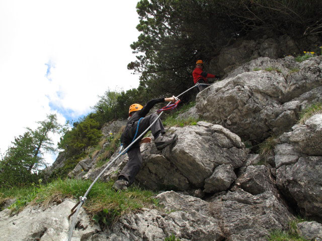 S&uuml;d&ouml;stlicher &Uuml;bungsklettersteig Prielschutzhaus: Philipp und Roland (27. Mai)