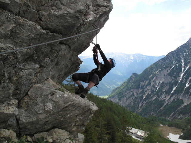 S&uuml;d&ouml;stlicher &Uuml;bungsklettersteig Prielschutzhaus: Irene im &Uuml;berhang (27. Mai)