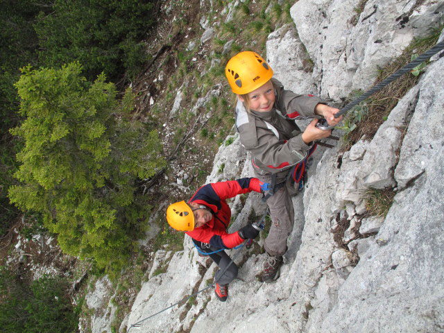 Nordwestlicher &Uuml;bungsklettersteig Prielschutzhaus: Roland und Sarah (27. Mai)