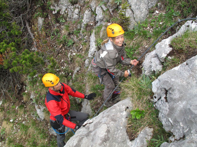 Nordwestlicher &Uuml;bungsklettersteig Prielschutzhaus: Roland und Sarah (27. Mai)