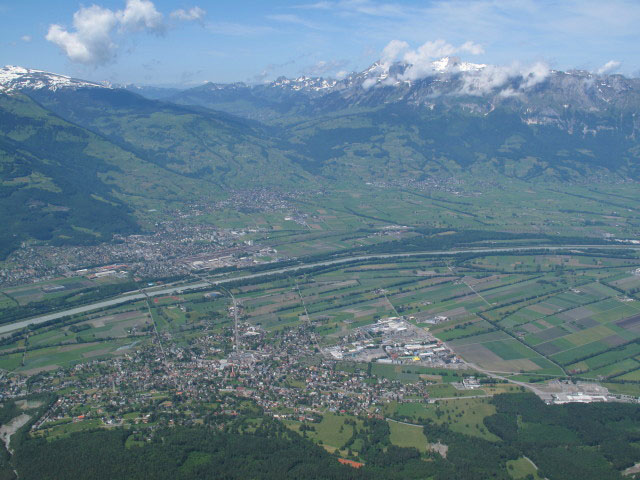Rheintal vom Vorgipfel des Gafleispitz aus