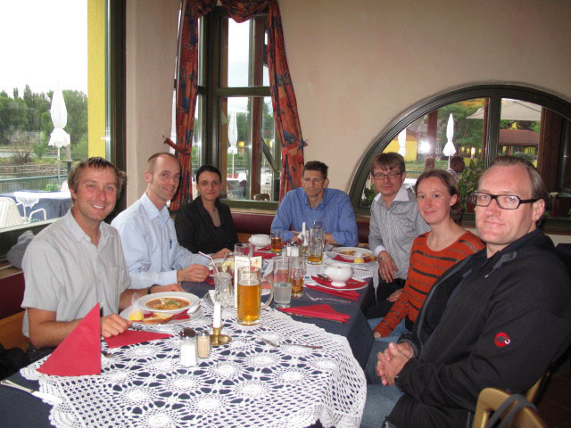 Ich, Florian, Katja, Andreas, Stefan, Carmen und Erich im 'La Cr&ecirc;perie'