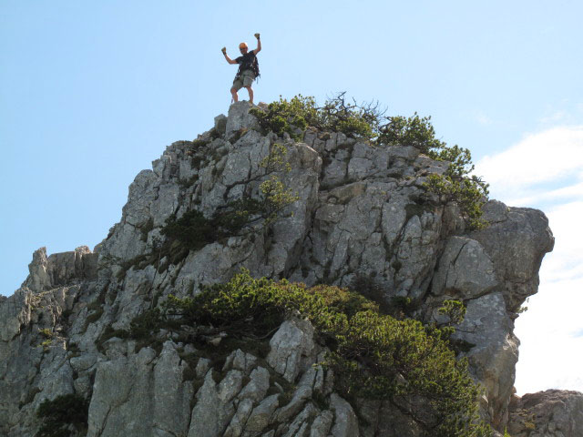Tegelberg-Klettersteig: Axel in der Gipfelvariante