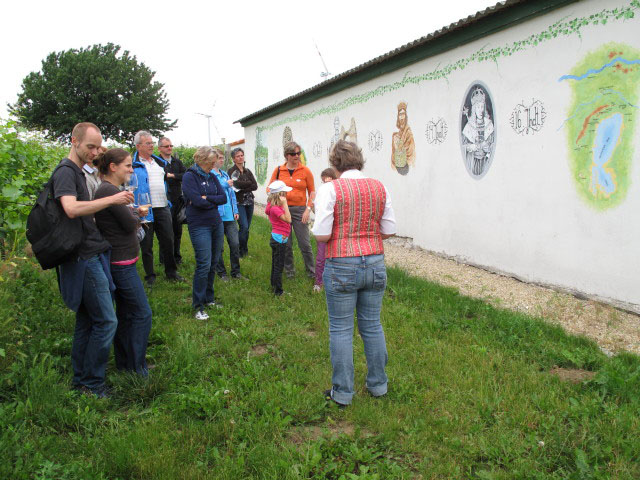 Florian und Katrin beim Riesengem&auml;lde