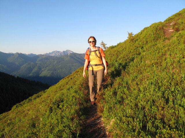 Carmen auf Weg 673 zwischen Spielkogel und Brünntörl (17. Juni)