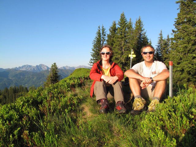 Carmen und ich am Anhartskogel, 1.764 m (17. Juni)