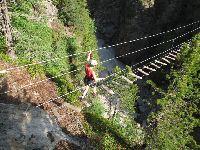 Obergurgler Klettersteig: Gudrun auf der Nepalbr&uuml;cke (30. Juni)