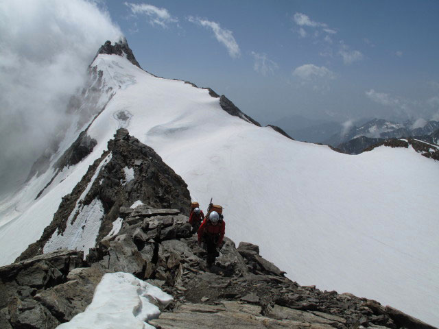 Christoph und Gudrun am S&uuml;dostgrat des Annakogels (1. Juli)
