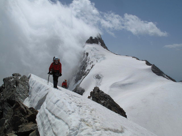 Gudrun und Christoph am S&uuml;dostgrat des Annakogels (1. Juli)
