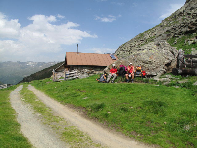 Christoph und Gudrun auf der Gurgler Gro&szlig;alm, 2.252 m (1. Juli)