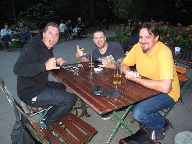 Michael, Alexander und Michael im Rathauspark