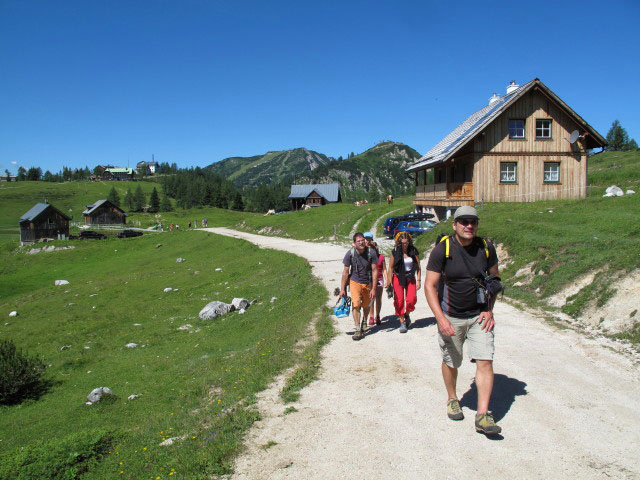 Andreas, Daniel, Lea, Martina und Axel zwischen Quendling-See und Grazer H&uuml;tte