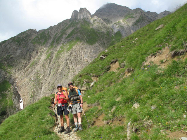 Gudrun und Christoph zwischen Gasilltal und Augsburger H&uuml;tte (11. Aug.)