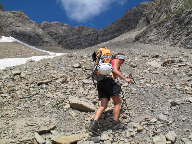 Gudrun am Augsburger H&ouml;henweg im Gasilltal (11. Aug.)