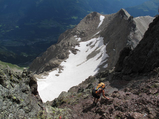 Gudrun zwischen Parseierspitze und Grinner Ferner (11. Aug.)