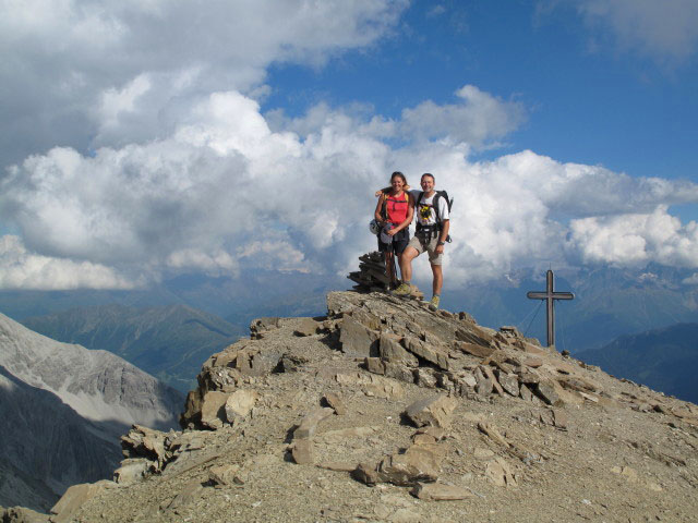 Gudrun und ich am Gatschkopf, 2.945 m (11. Aug.)