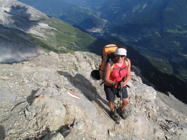 Gudrun zwischen Gatschkopf und Augsburger H&uuml;tte (11. Aug.)