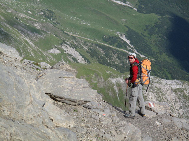 Christoph zwischen Gatschkopf und Augsburger H&uuml;tte (11. Aug.)