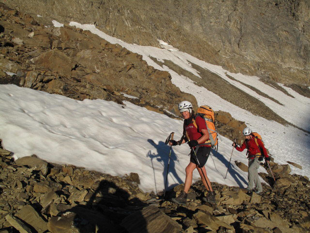 Gudrun und Christoph am Augsburger H&ouml;henweg beim Grinner Ferner (12. Aug.)