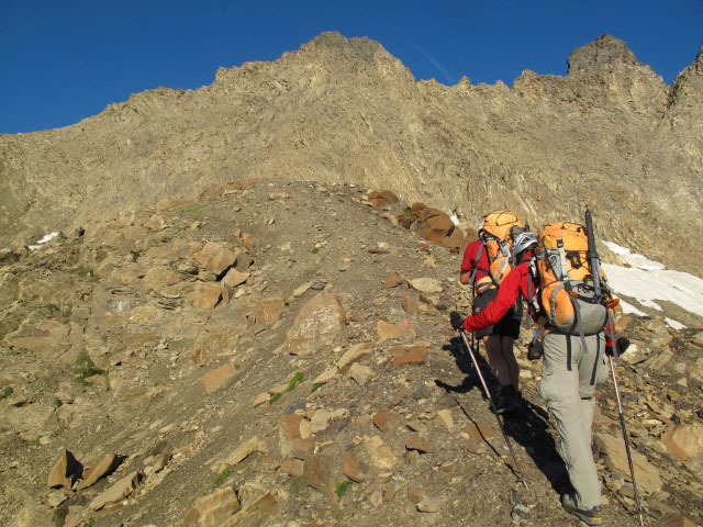 Gudrun und Christoph am Augsburger H&ouml;henweg beim Grinner Ferner (12. Aug.)