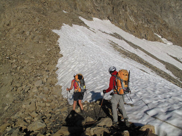 Gudrun und Christoph am Augsburger H&ouml;henweg beim Grinner Ferner (12. Aug.)