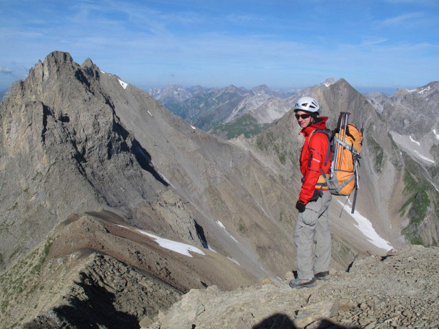 Christoph am Augsburger H&ouml;henweg zwischen Dawinkopf und Dawinscharte (12. Aug.)