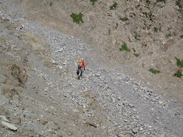 Christoph am Augsburger H&ouml;henweg zwischen Gelbem Schartle und Parseierscharte (12. Aug.)