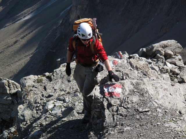 Christoph am Augsburger H&ouml;henweg zwischen Gelbem Schartle und Parseierscharte (12. Aug.)