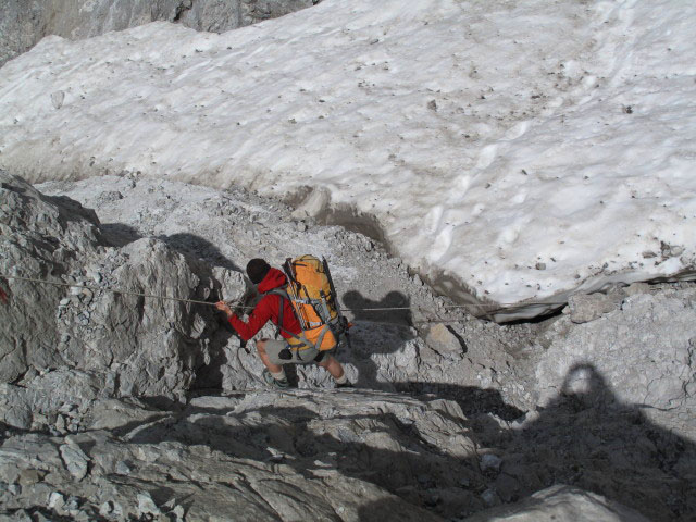 Christoph am Augsburger H&ouml;henweg zwischen Parseierscharte und Gr&uuml;nem Br&uuml;nnle (12. Aug.)