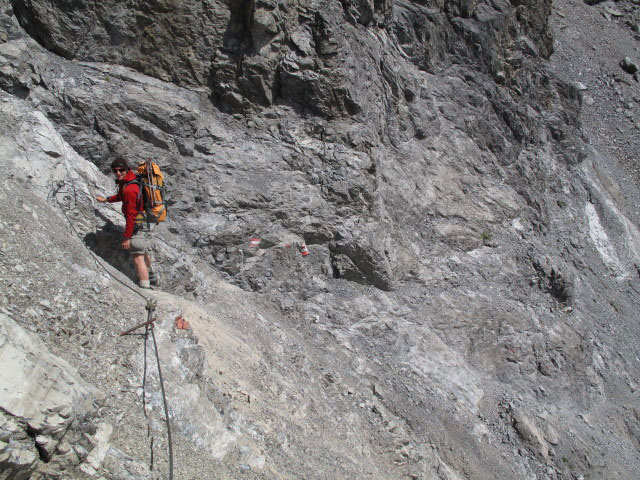 Christoph am Augsburger H&ouml;henweg zwischen Parseierscharte und Gr&uuml;nem Br&uuml;nnle (12. Aug.)
