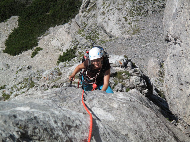 Paulasteig: Katarina in der dritten Seill&auml;nge