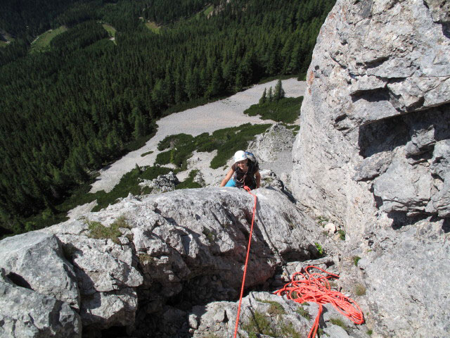 Paulasteig: Katarina in der dritten Seill&auml;nge