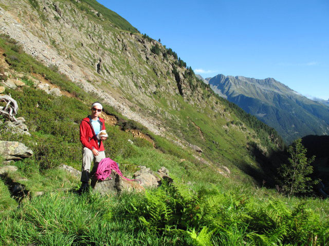 Christoph auf Weg 134 zwischen Bsuchalm und Gr&uuml;blalm (17. Aug.)
