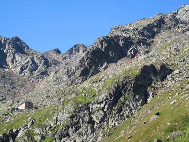 N&uuml;rnberger H&uuml;tte von der Gr&uuml;blalm aus (17. Aug.)
