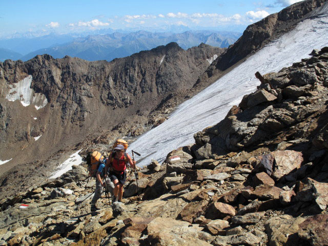 Christoph und Gudrun zwischen Gamsspitzl und Signalgipfel (17. Aug.)