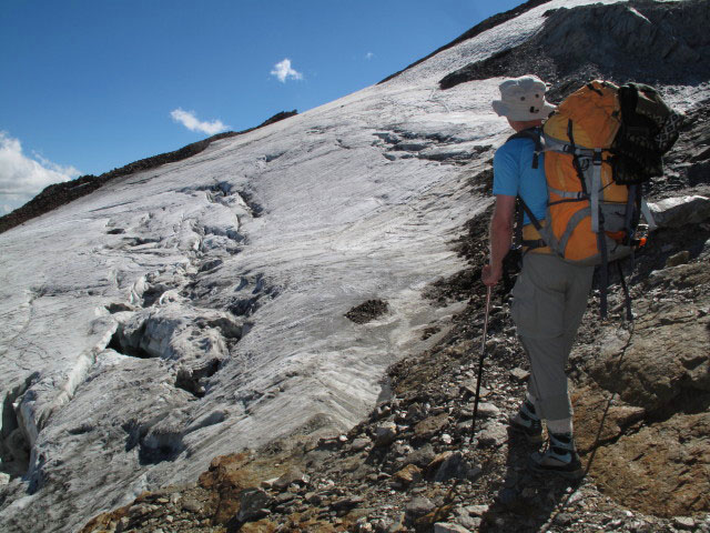 Christoph zwischen Gamsspitzl und Signalgipfel (17. Aug.)