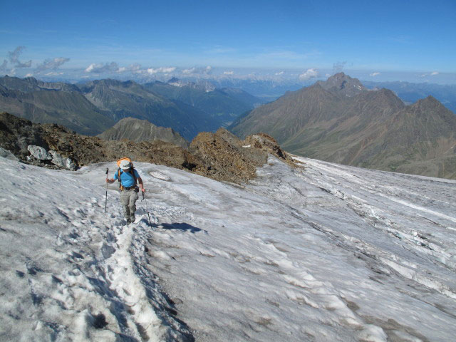 Christoph zwischen Gamsspitzl und Signalgipfel (17. Aug.)
