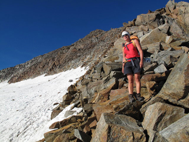 Gudrun zwischen Signalgipfel und Becher (17. Aug.)