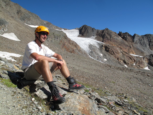 Ich zwischen Pfaffenferner und Hildesheimer Hütte (18. Aug)