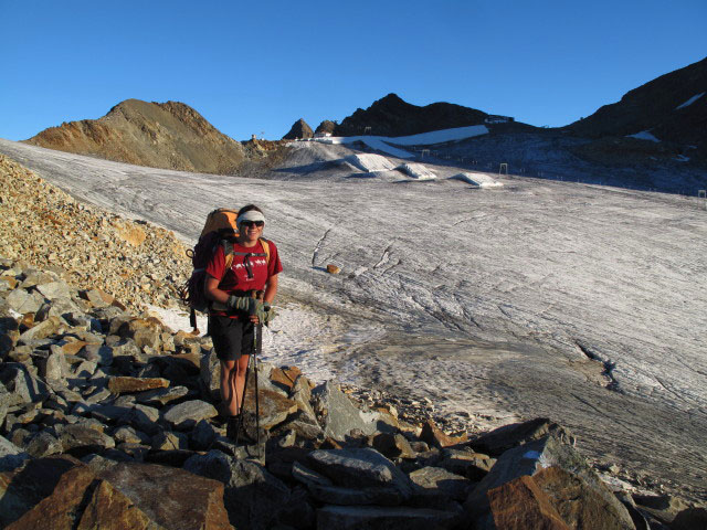Gudrun zwischen Hildesheimer H&uuml;tte und Schussgrubenkogel (19. Aug.)