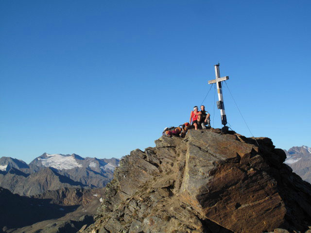 Gudrun und Christoph am Schussgrubenkogel, 3.211 m (19. Aug.)