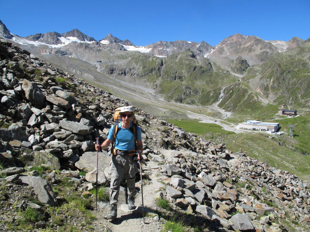 Christoph auf Weg 102 zwischen Fernaubach und Gro&szlig;em Tr&ouml;gler (19. Aug.)