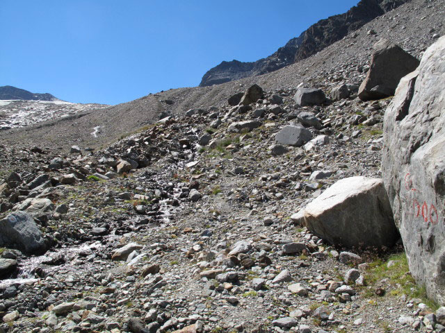 Zungenende des Sulztalferners im Jahr 2000 (20. Aug.)