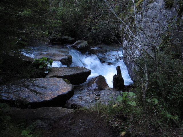 Gungglbach zwischen Gungglalm und Teufelsmühle (8. Sep.)