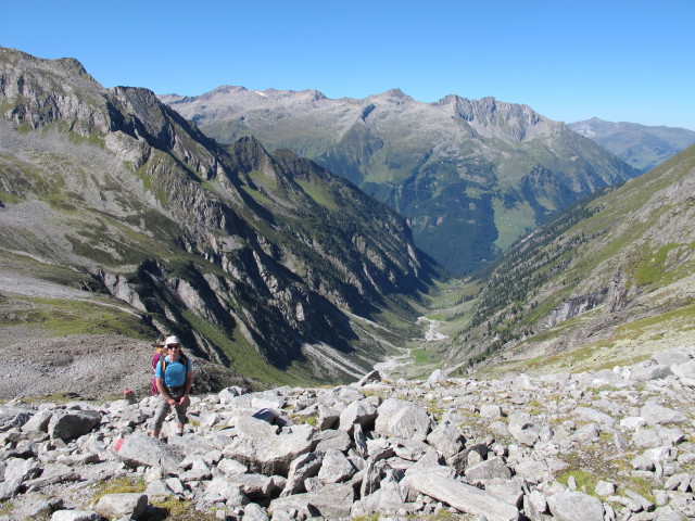 Christoph auf Weg 522 zwischen Gungglplatte und Melkerscharte (8. Sep.)