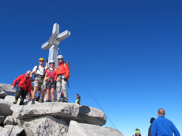 Ich, Gudrun und Christoph am Schwarzenstein, 3.369 m (9. Sep.)