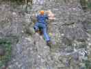 Gumpoldskirchner Klettersteig: Bernhard im Einstieg
